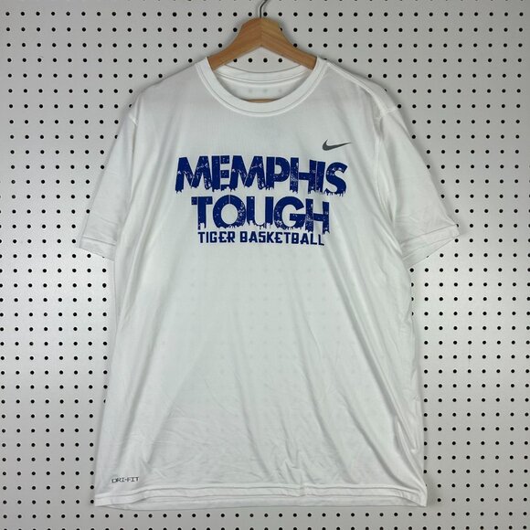 Nike 1 Cent Memphis Tigers T Shirt XL Basketball White TOUGH Penny Hardaway Dri - Picture 1 of 7
